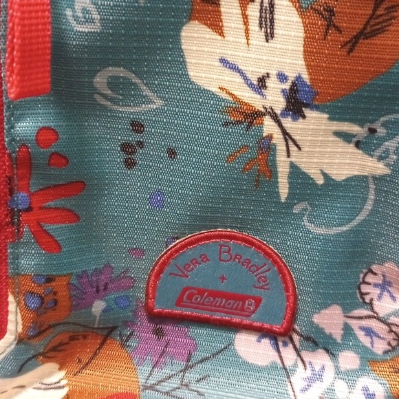 Vera Bradley Coleman Sling Bag Teal Floral Print Crossbody Backpack - Picture 3 of 7